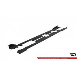 Maxton - Street Pro Rajouts Des Bas De Caisse Honda Civic Mk10 Noir + Rabats Brillant 