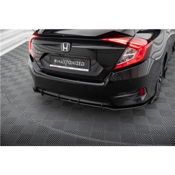 Maxton - Street Pro Lame Du Pare Chocs Arriere Honda Civic Mk10 Noir + Rabats Brillant 