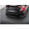 Maxton - Street Pro Lame Du Pare Chocs Arriere Honda Civic Mk10 Noir + Rabats Brillant 