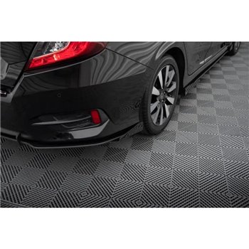 Maxton - Street Pro Lame Du Pare Chocs Arriere Honda Civic Mk10 Noir + Rabats Brillant 