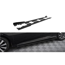 Maxton - Street Pro Rajouts Des Bas De Caisse Honda Civic Mk10 Noir-Rouge + Rabats Brillant