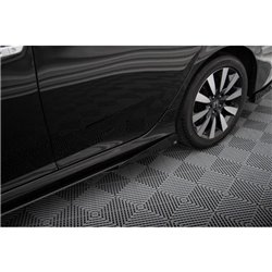 Maxton - Street Pro Rajouts Des Bas De Caisse Honda Civic Mk10 Noir-Rouge + Rabats Brillant