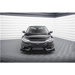 Maxton - Street Pro Lame Du Pare-Chocs Avant Honda Civic Sedan Mk10 Noir + Rabats Brillant 