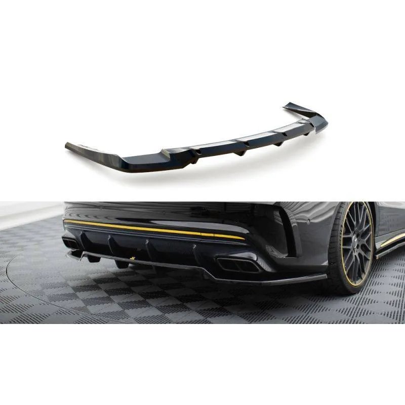 Maxton - Arriere Splitter (avec une barre verticale) Mercedes-AMG CLA 45 C117 Facelift