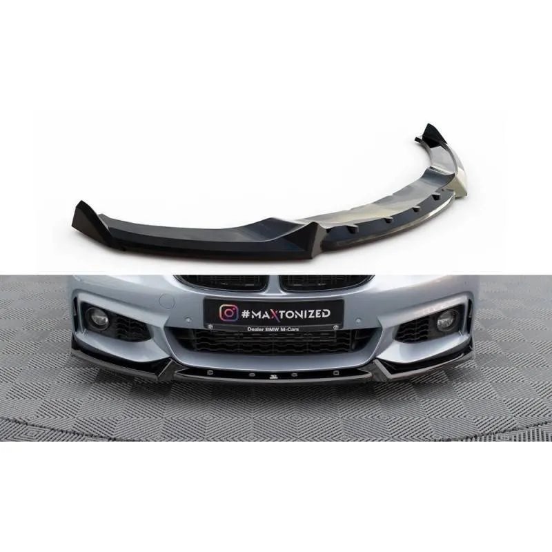 Maxton - Lame Du Pare-Chocs Avant V.4 BMW 4 Coupe / Gran Coupe / Cabrio M-Pack F32 / F36 / F33