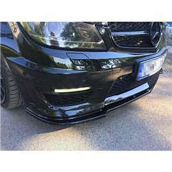Maxton - LAME DU PARE-CHOCS AVANT / SPLITTER MERCEDES-BENZ AMG C63 W204 FACELIFT Noir Texturé Mat