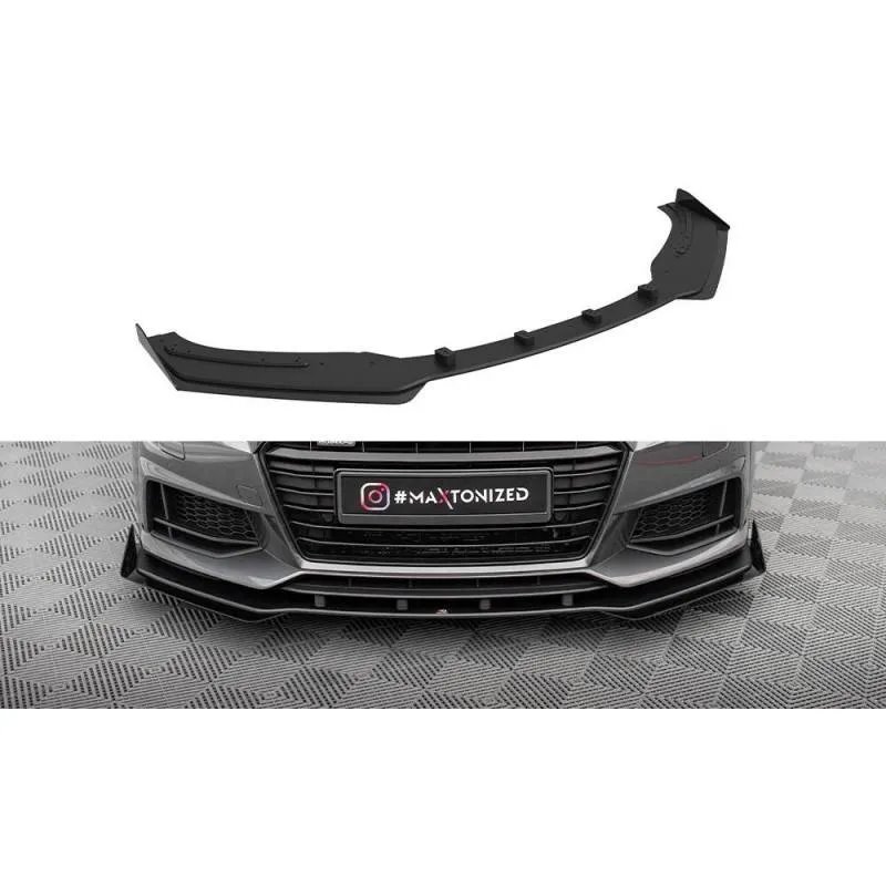 Maxton - Street Pro Lame Du Pare-Chocs Avant Audi TT S / S-Line 8S Noir + Rabats Brillant