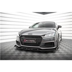 Maxton - Street Pro Lame Du Pare-Chocs Avant Audi TT S / S-Line 8S Noir-Rouge + Rabats Brillant
