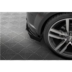 Maxton - Street Pro Lame Du Pare Chocs Arriere Audi TT S-Line 8S Noir + Rabats Brillant 