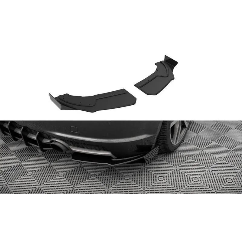 Maxton - Street Pro Lame Du Pare Chocs Arriere Audi TT S-Line 8S Noir-Rouge + Rabats Brillant