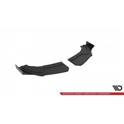 Maxton - Street Pro Lame Du Pare Chocs Arriere Audi TT S-Line 8S Noir-Rouge + Rabats Brillant