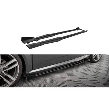 Maxton - Street Pro Rajouts Des Bas De Caisse Audi TT S / S-Line 8S Noir + Rabats Brillant