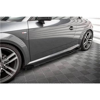 Maxton - Street Pro Rajouts Des Bas De Caisse Audi TT S / S-Line 8S Noir-Rouge + Rabats Brillant