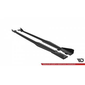 Maxton - Street Pro Rajouts Des Bas De Caisse Audi TT S / S-Line 8S Noir-Rouge + Rabats Brillant