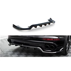 Maxton - Arriere Splitter (avec une barre verticale) Porsche Cayenne Mk2 Facelift