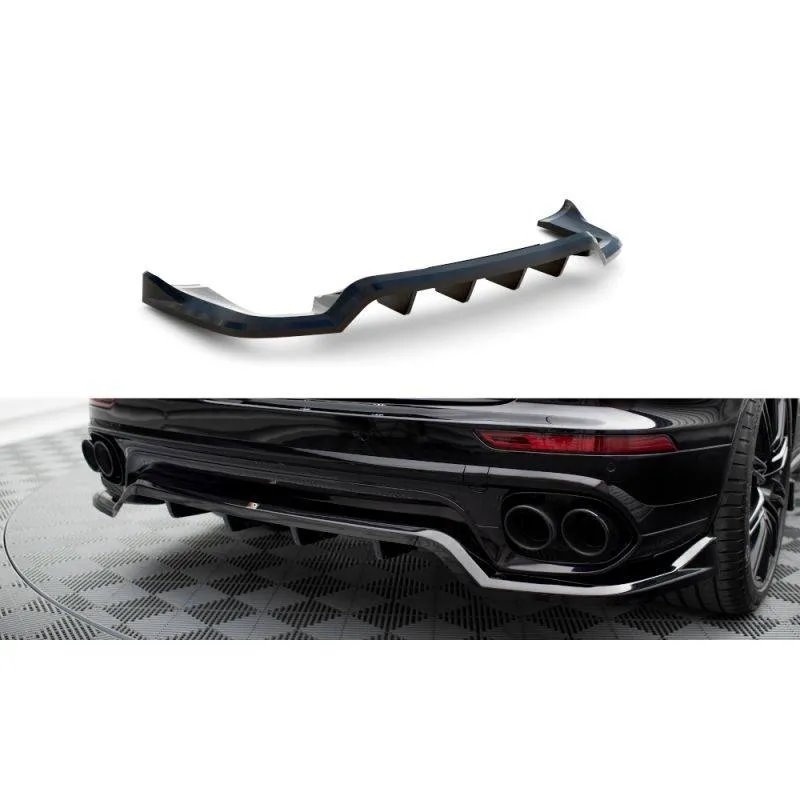 Maxton - Arriere Splitter (avec une barre verticale) Porsche Cayenne Mk2 Facelift