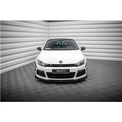 Maxton - Street Pro Lame Du Pare-Chocs Avant Volkswagen Scirocco R Mk3 Noir-Rouge + Rabats Brillant