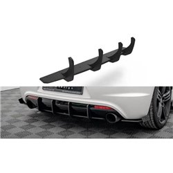 Maxton - Street Pro Central Diffuseur Arriere Volkswagen Scirocco R Mk3 Noir-Rouge