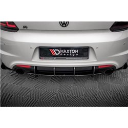 Maxton - Street Pro Central Diffuseur Arriere Volkswagen Scirocco R Mk3 Noir-Rouge