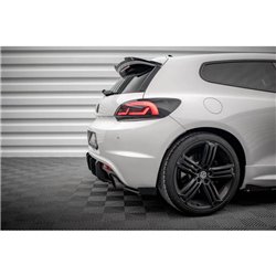 Maxton - Street Pro Lame Du Pare Chocs Arriere Volkswagen Scirocco R Mk3 Noir-Rouge + Rabats Brillant