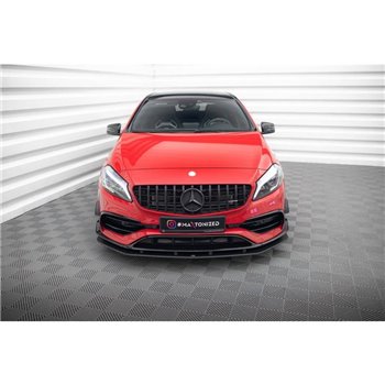 Maxton - Street Pro Lame Du Pare-Chocs Avant Mercedes-Benz A 45 AMG Aero W176 Facelift Noir