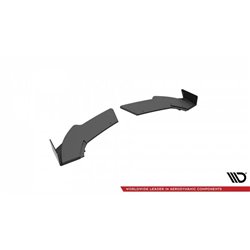 Maxton - Street Pro Lame Du Pare Chocs Arriere Mercedes-Benz A 45 AMG W176 Facelift Noir-Rouge + Rabats Brillant