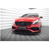 Maxton - Street Pro Lame Du Pare-Chocs Avant Mercedes-Benz A 45 AMG Aero W176 Facelift Noir-Rouge