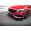 Maxton - Street Pro Lame Du Pare-Chocs Avant Mercedes-Benz A 45 AMG Aero W176 Facelift Noir-Rouge + Rabats Brillant
