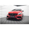 Maxton - Street Pro Lame Du Pare-Chocs Avant Mercedes-Benz A 45 AMG Aero W176 Facelift Noir-Rouge + Rabats Brillant