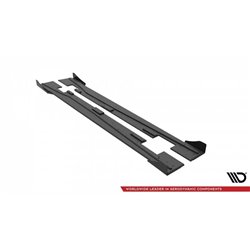 Maxton - Street Pro Rajouts Des Bas De Caisse Mercedes-Benz A 45 AMG W176 Facelift Noir + Rabats Brillant 
