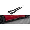 Maxton - Street Pro Rajouts Des Bas De Caisse Mercedes-Benz A 45 AMG W176 Facelift Noir-Rouge + Rabats Brillant