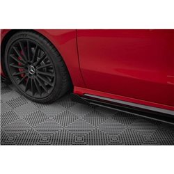 Maxton - Street Pro Rajouts Des Bas De Caisse Mercedes-Benz A 45 AMG W176 Facelift Noir-Rouge + Rabats Brillant
