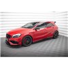 Maxton - Street Pro Rajouts Des Bas De Caisse Mercedes-Benz A 45 AMG W176 Facelift Noir-Rouge