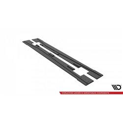 Maxton - Street Pro Rajouts Des Bas De Caisse Mercedes-Benz A 45 AMG W176 Facelift Noir-Rouge