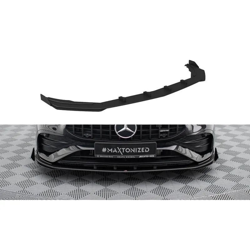 Maxton - Street Pro Lame Du Pare-Chocs Avant Mercedes-AMG A35 W177 Facelift Noir + Rabats Brillant