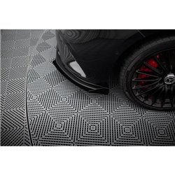 Maxton - Street Pro Lame Du Pare-Chocs Avant Mercedes-AMG A35 W177 Facelift Noir-Rouge + Rabats Brillant
