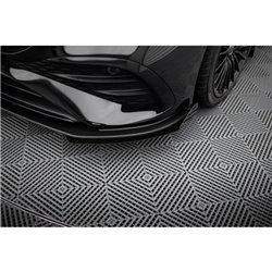 Maxton - Street Pro Lame Du Pare-Chocs Avant Mercedes-AMG A35 W177 Facelift Noir-Rouge + Rabats Brillant