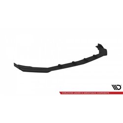 Maxton - Street Pro Lame Du Pare-Chocs Avant Mercedes-AMG A35 W177 Facelift Noir-Rouge + Rabats Brillant