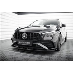 Maxton - Street Pro Lame Du Pare-Chocs Avant Mercedes-AMG A35 W177 Facelift Noir-Rouge