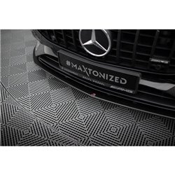 Maxton - Street Pro Lame Du Pare-Chocs Avant Mercedes-AMG A35 W177 Facelift Noir-Rouge
