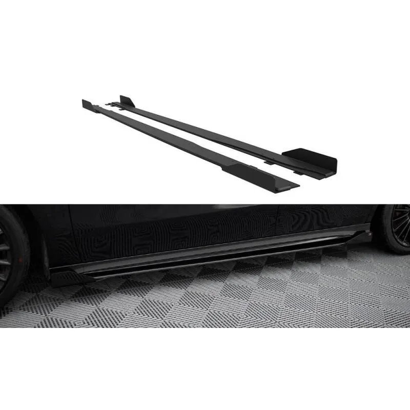 Maxton - Street Pro Rajouts Des Bas De Caisse Mercedes-AMG A35 W177 Facelift Noir + Rabats Brillant