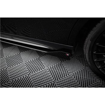 Maxton - Street Pro Rajouts Des Bas De Caisse Mercedes-AMG A35 W177 Facelift Noir + Rabats Brillant 