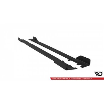 Maxton - Street Pro Rajouts Des Bas De Caisse Mercedes-AMG A35 W177 Facelift Noir + Rabats Brillant 