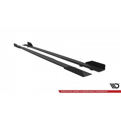 Maxton - Street Pro Rajouts Des Bas De Caisse Mercedes-AMG A35 W177 Facelift Noir + Rabats Brillant 