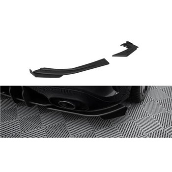 Maxton - Street Pro Lame Du Pare Chocs Arriere Mercedes-AMG A35 Hatchback W177 Noir + Rabats Brillant