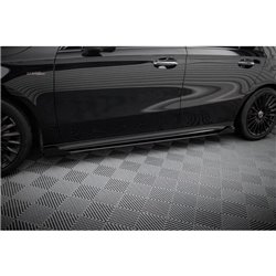 Maxton - Street Pro Rajouts Des Bas De Caisse Mercedes-AMG A35 W177 Facelift Noir-Rouge + Rabats Brillant