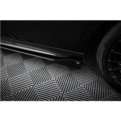 Maxton - Street Pro Rajouts Des Bas De Caisse Mercedes-AMG A35 W177 Facelift Noir-Rouge + Rabats Brillant