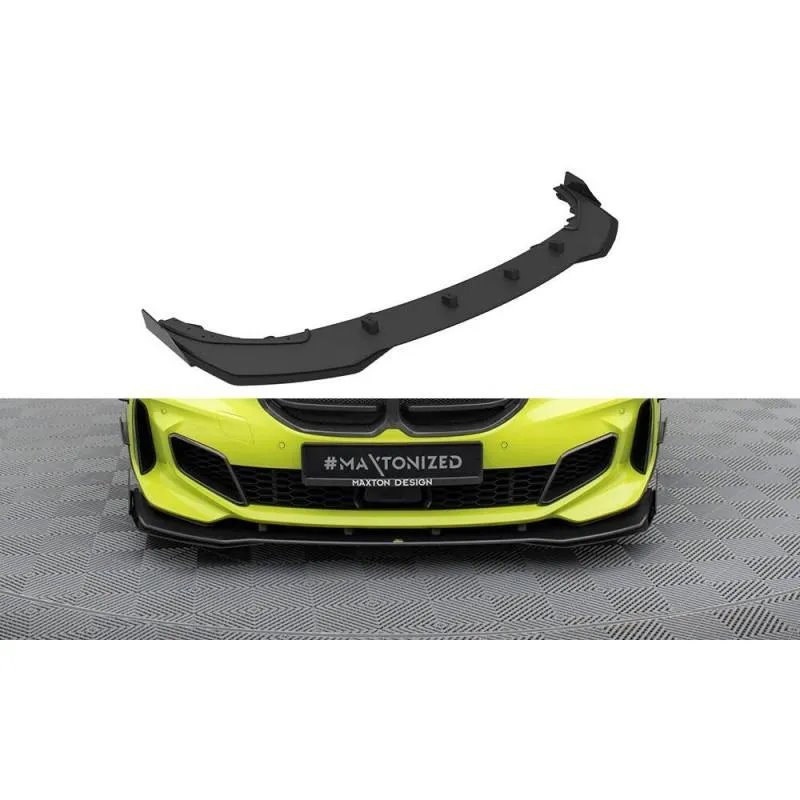 Maxton - Street Pro Lame Du Pare-Chocs Avant BMW 1 M-Pack / M135i / 128ti F40 Noir + Rabats Brillant