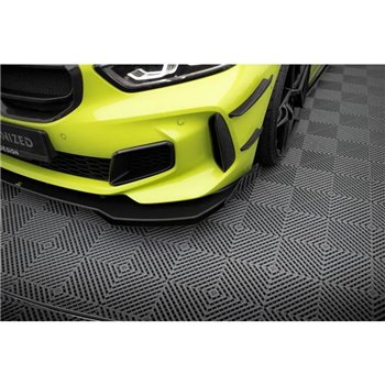 Maxton - Street Pro Lame Du Pare-Chocs Avant BMW 1 M-Pack / M135i / 128ti F40 Noir-Rouge + Rabats Brillant