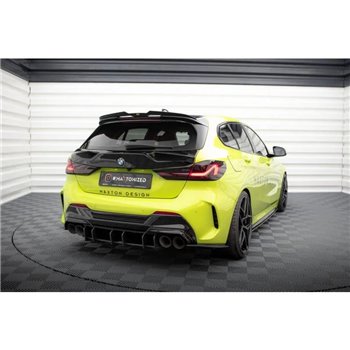 Maxton - Street Pro Central Diffuseur Arriere V.4 BMW 1 F40 M-Pack / M135i Noir-Rouge